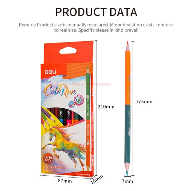 

WARNAPENSIL- DELI PENSIL WARNA DUA SISI 24 COLOR / ALAT LUKIS ANAK EC00520 -PENSIL WARNA