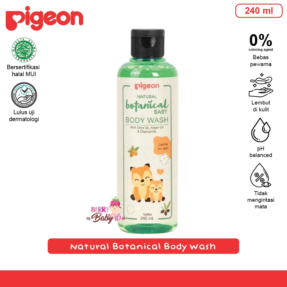 Pigeon Natural Botanical Baby Body Wash Sabun Mandi Bayi Berry Mart