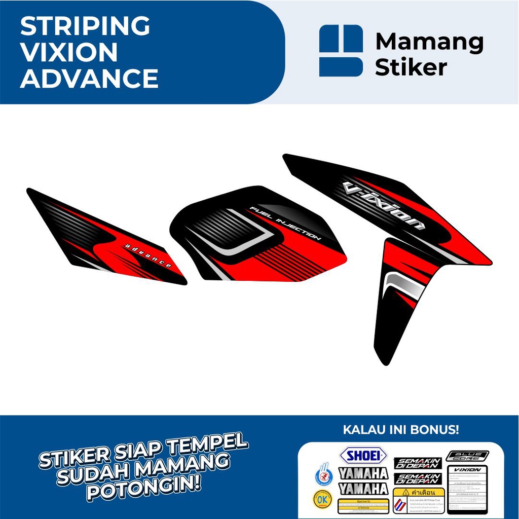 STRIPING VIXION ADVAN 150 NVA VARIASI 13 SIMPLE/STIKER YAMAHA VIXION ADVANCE 2015 2016 2017/STICKER 