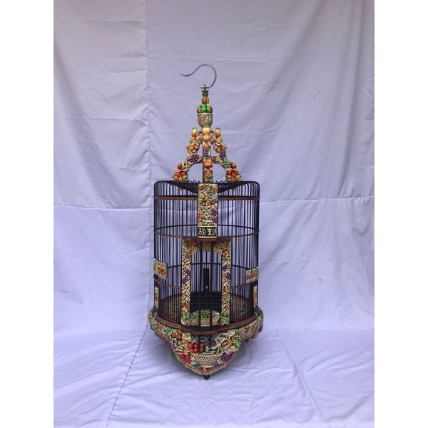 sangkar anis merah, sangkar ukir