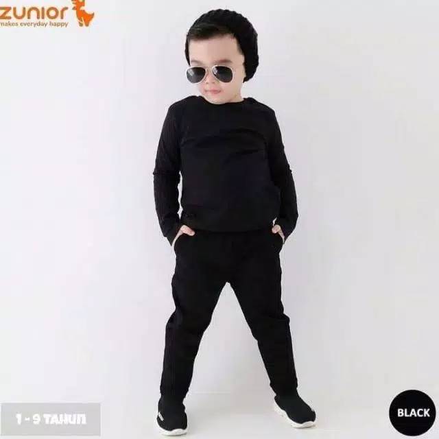 Celana chino panjang anak hitam