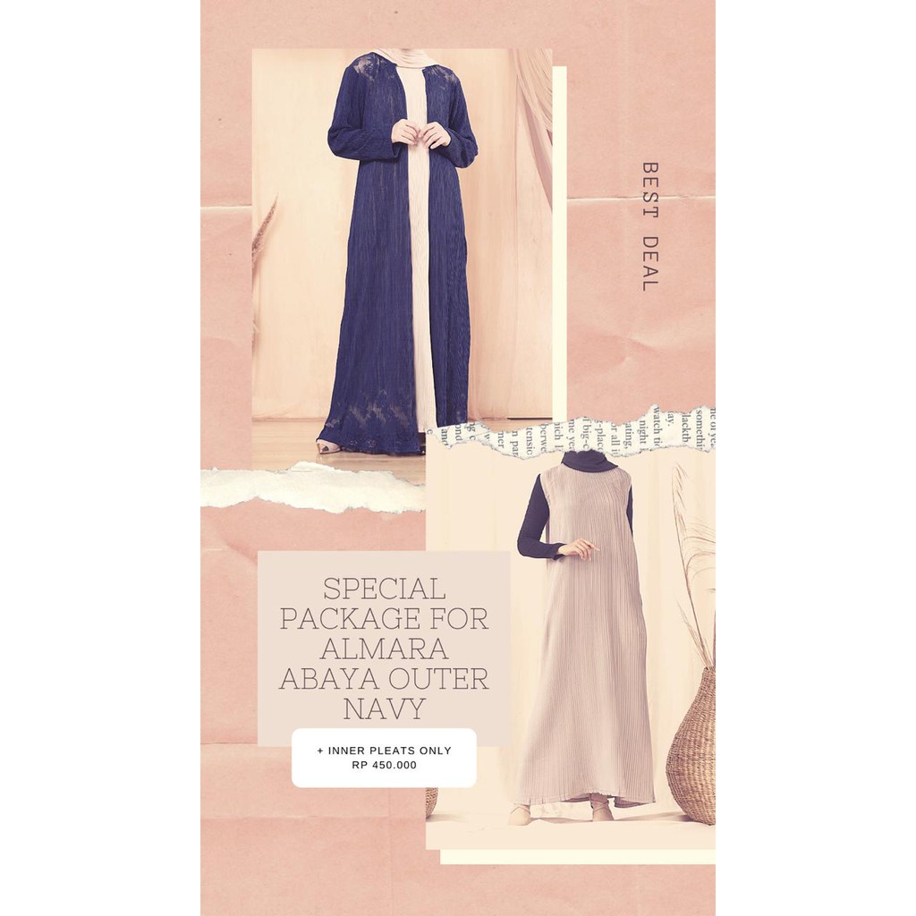 

Irsalina Special Package Almara Abaya Outer Navy + Inner Pleats Rp450.000