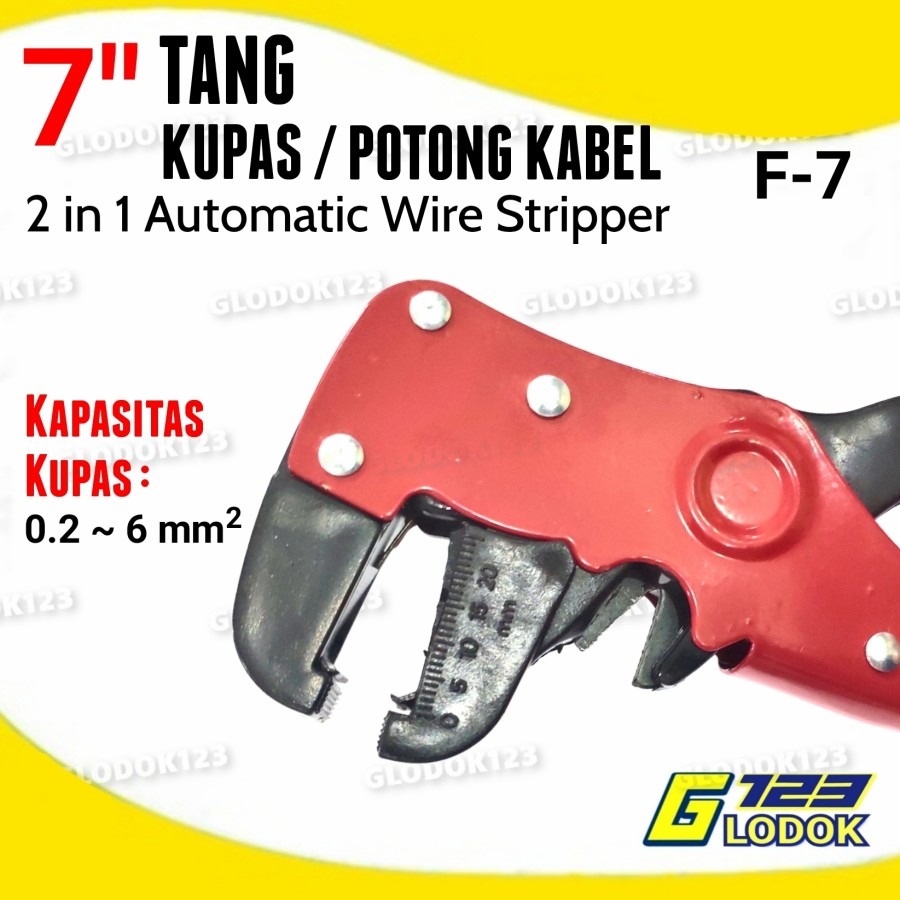 Tang Kupas Potong Kabel Model F 2 in 1 Automatic Wire Stripper