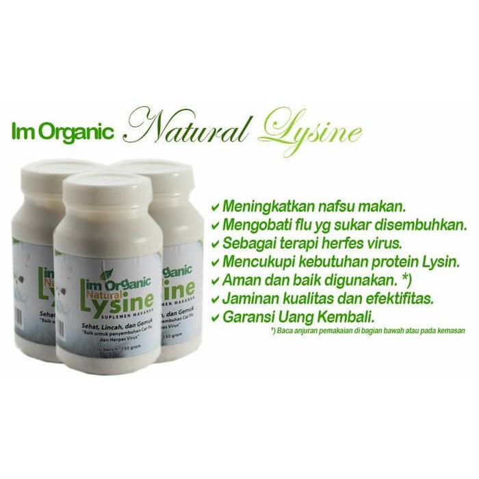 Im Organic Natural Lysine - Suplemen Makanan Kucing - Curah 15gr