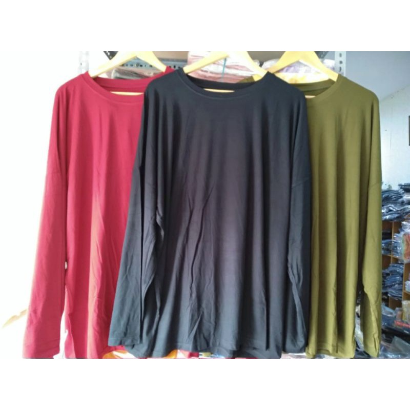 (LD 140cm) 4L ATASAN BIGSIZE ATASAN JUMBO KAOS JUMBO LENGAN PANJANG JUMBO