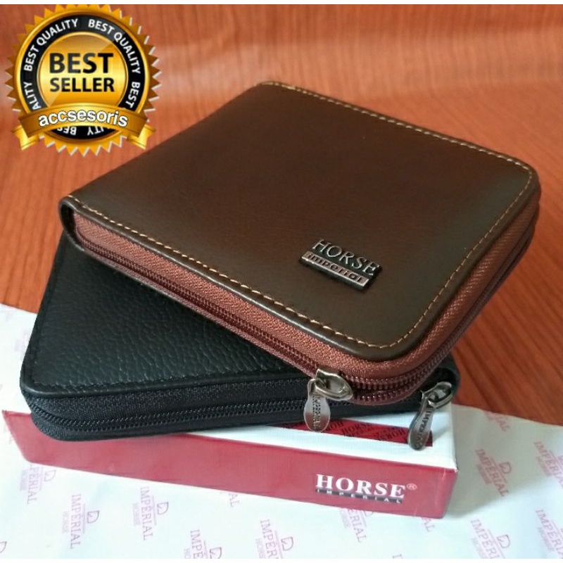 DOMPET RESLETING FULL PRIA WANITA/ Dompet kulit sapi asli dompet sleting keliling