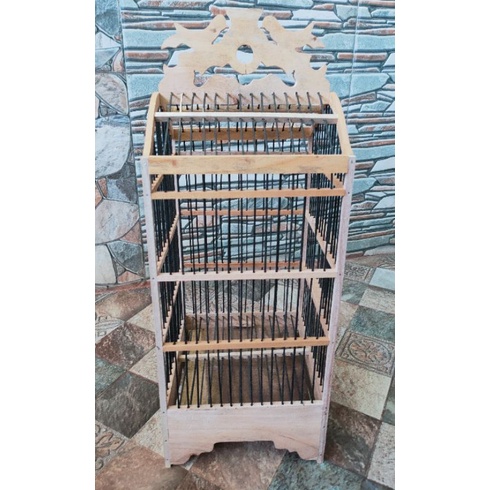 SANGKAR KOTAK KAYU PLECI/BURCIL KHAS LOMBOK MURAH