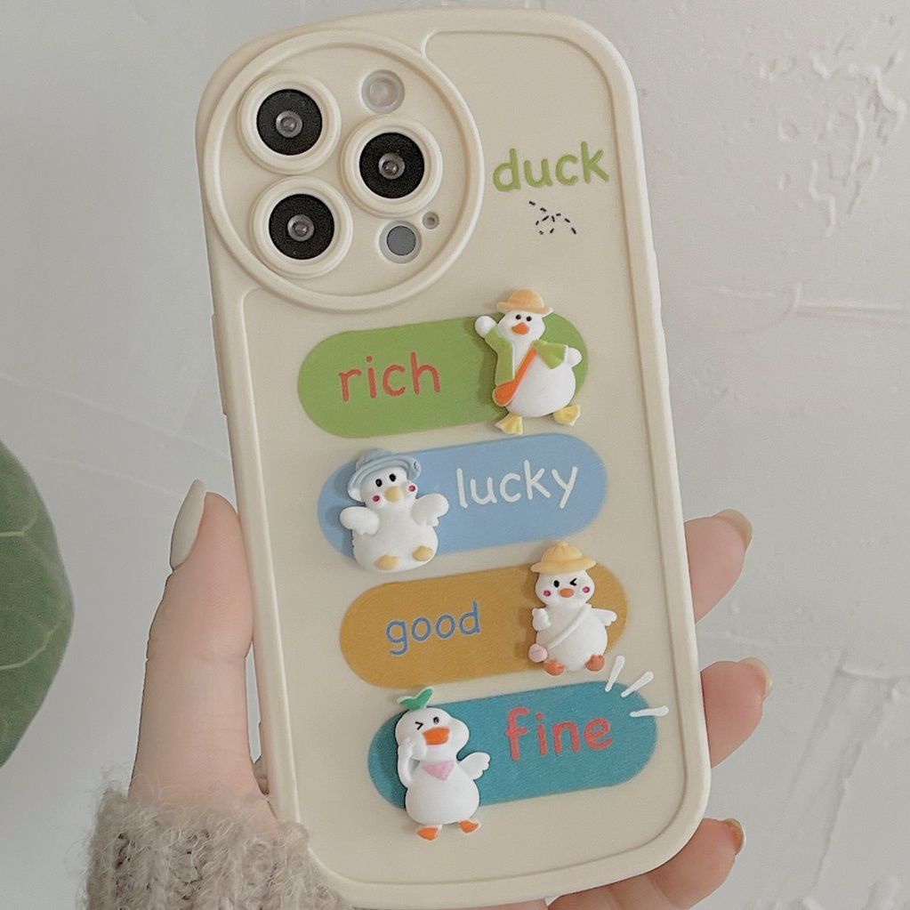 Case Tiga Dimensi Motif Kartun Bebek Untuk iPhone 12 13 11 Pro Max X Xs Max Xr gfcv