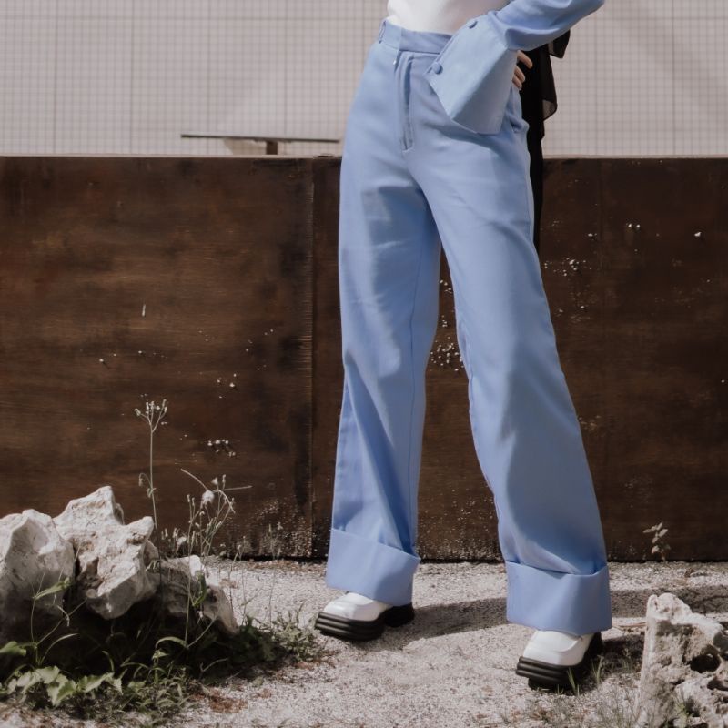 Monoxroom - Cove Series-Pants Steel Blue