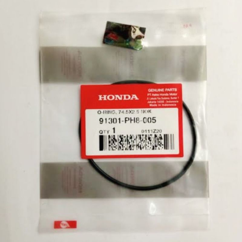 O-Ring 74.5x2.5 Sil Tutup Gigi Timing Cylinder Head Kiri Supra X 125 Fi Helm In Blade 125 Injeksi Ne
