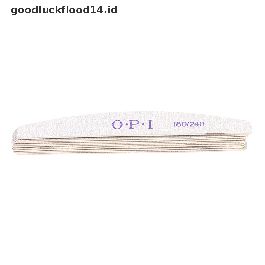 [OOID] 10pcs/Lot Wooden Nail Files Professional Nail Buffer 180/240 Nail File ID