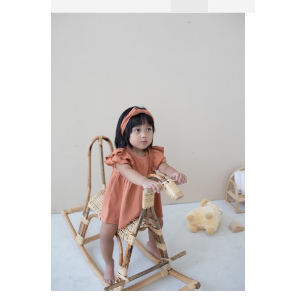 Cotton Cub Ruffle Dress + Bloomer Set - Baju Anak Bayi Terusan dengan Dalaman Celana Pendek Cewe