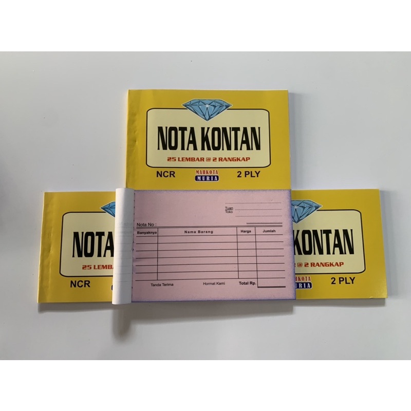 

Nota Kontan Kecil Rangkap 2, Nota NCR, Desain Landscape