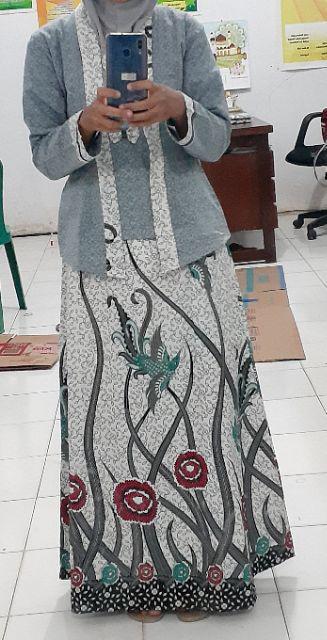 Rm Kain Batik Printing Murah Dan Embos Motif Bunga Daun Ilalang Kain Bahan Baju Cewek Tunik Blus