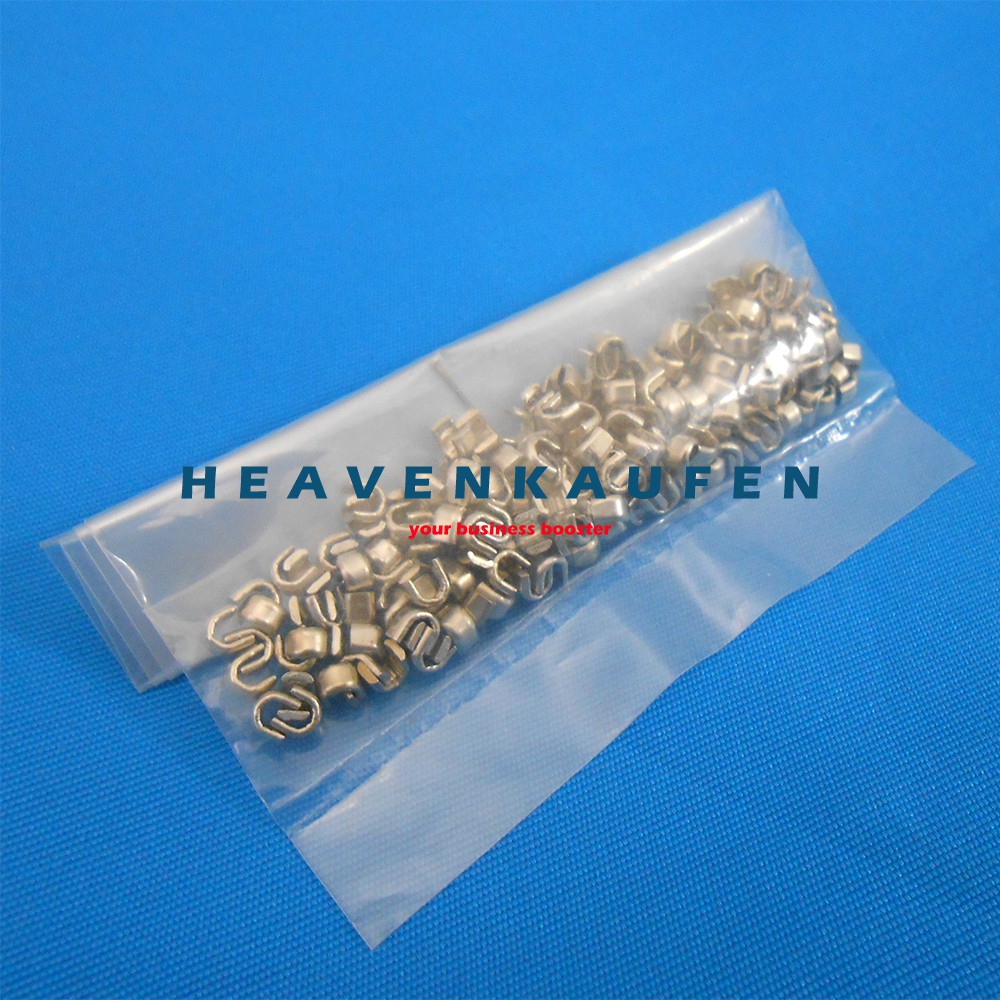 Stopper Resleting Zipper Atas No 3 Nikel Silver Per Pack isi 100 Pcs