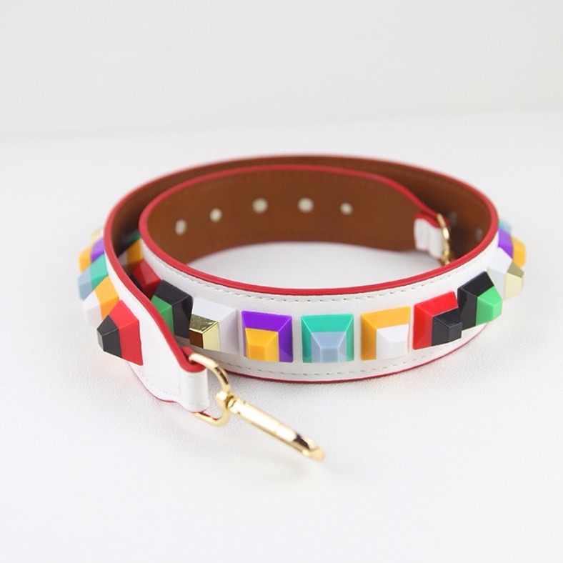 Strap You Candy White Stud Bagstrap  Inspired / Strapyou / Tali panjang Tas / Premium Strap