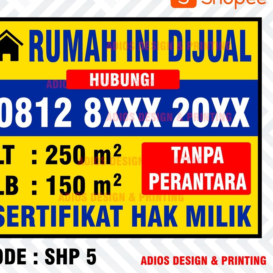 Spanduk untuk Rumah Dijual / Disewakan / Dikontrakan / Dijual Tanah QELCZ Ready Stock