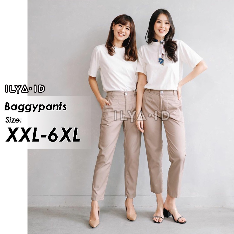 Baggypants Wanita Jumbo M-XXL - Celana Panjang Wanita - Baggypants American Drill