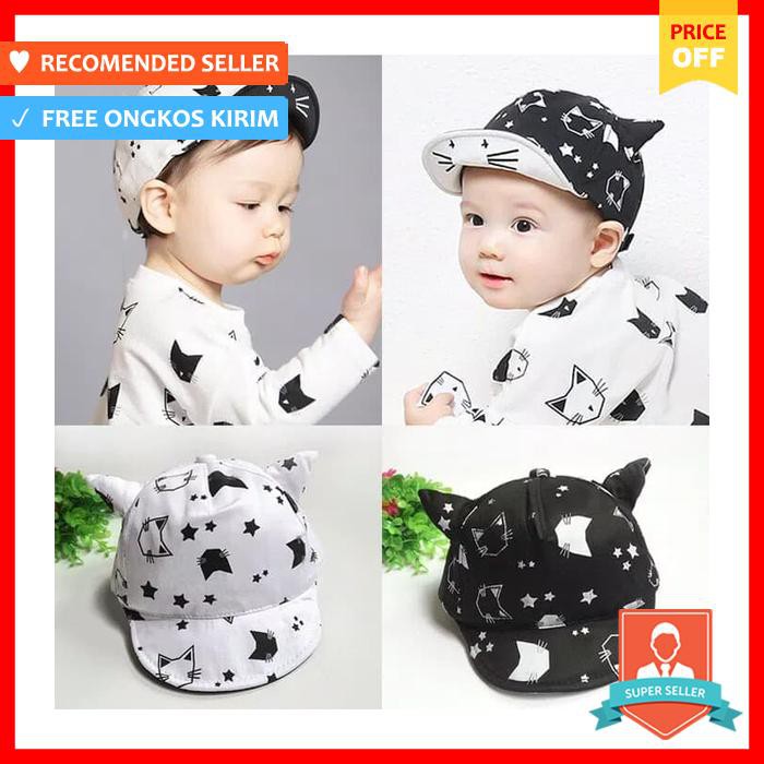 Topi Bayi / Topi Anak / Topi Cat / Baby Hat Hitam