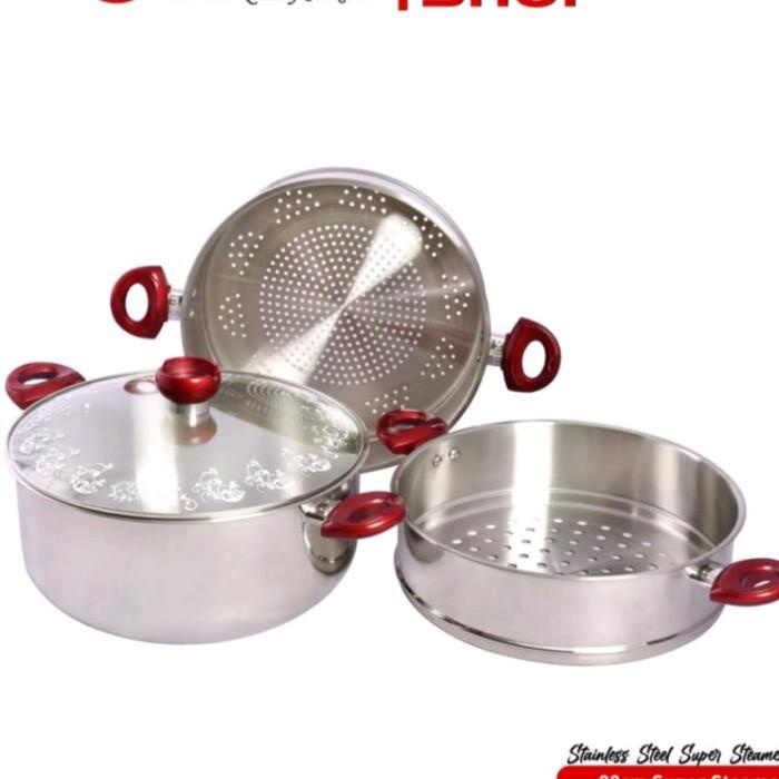 Supra Super Steamer 2 Ukuran 32cm | Panci Steamer Supra 2 Susun