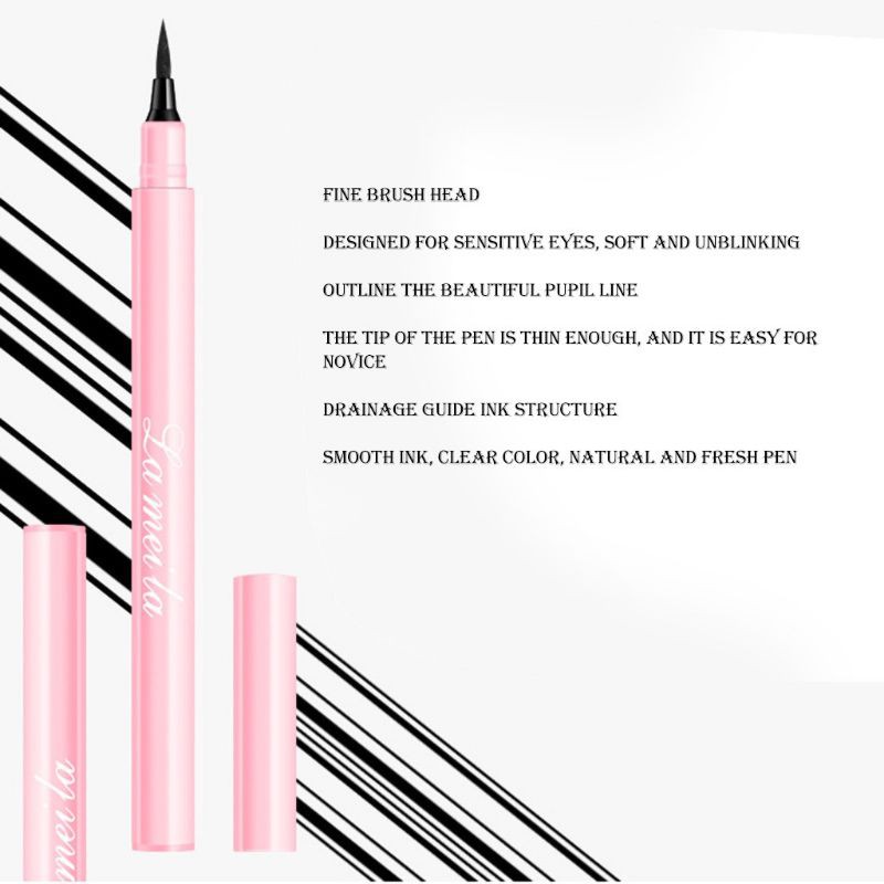 Pink Eyeliner LAMEILA Original Fine Brush Head Pensil Alis Anti Air Tahan Lama Terlaris