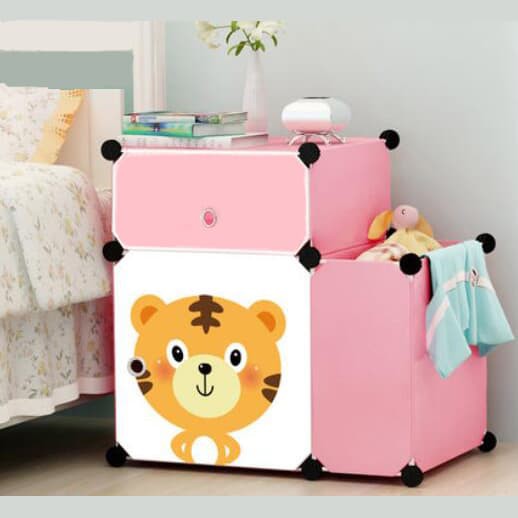 rak pakaian hitam lemari pelastik lemari baju penyimpanan murah awet A8Z8 lipat gantung susun promo 