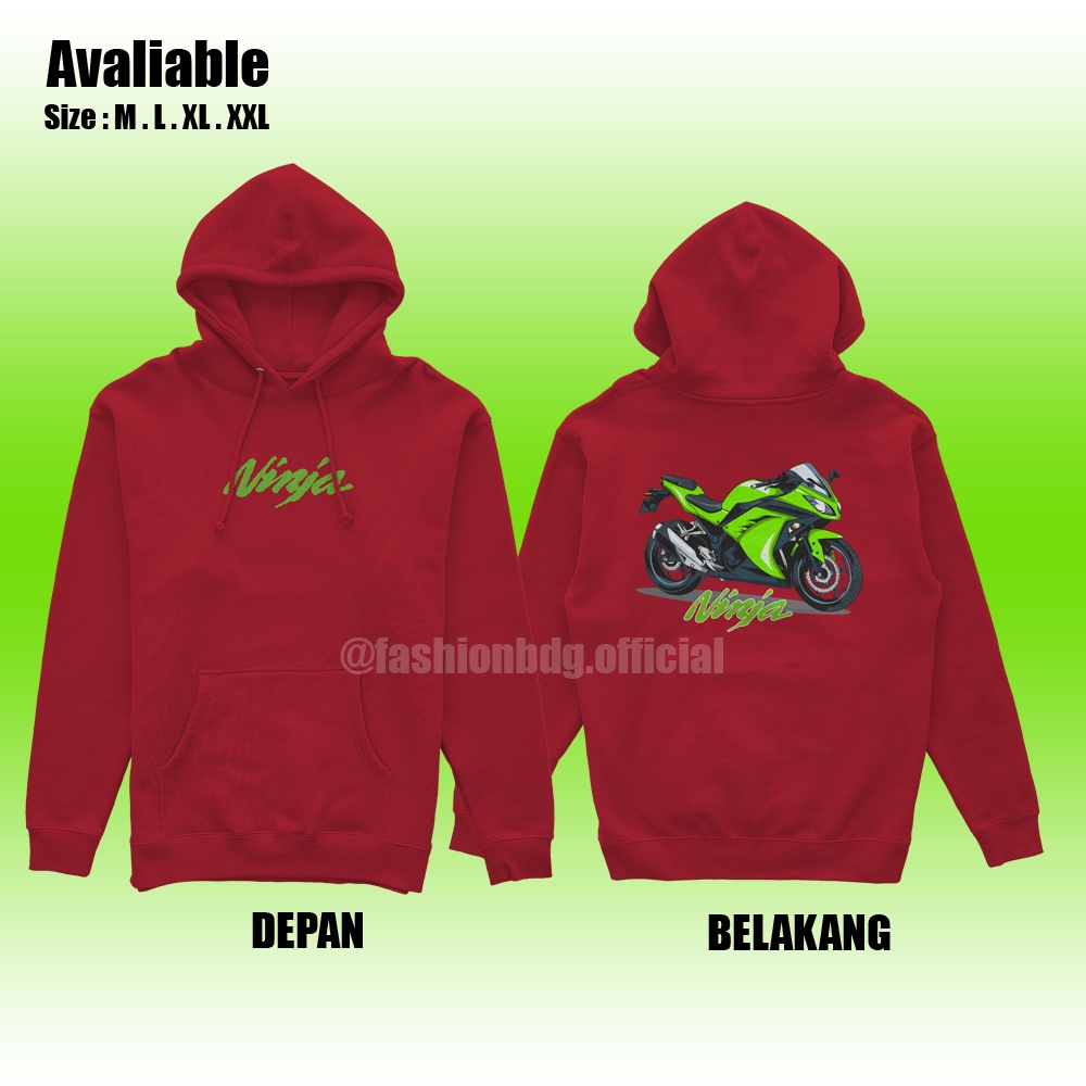 Jaket Sweater Motor Kawasaki Ninja Bahan Tebal