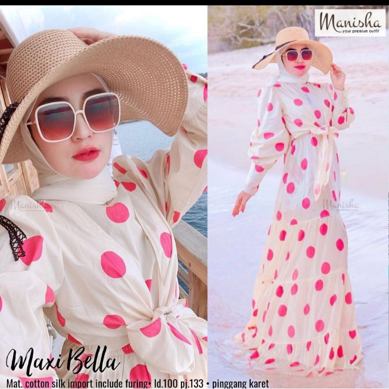 Manisha maxy terbaru Gamis Bella Manisha ori Premium Terbaru