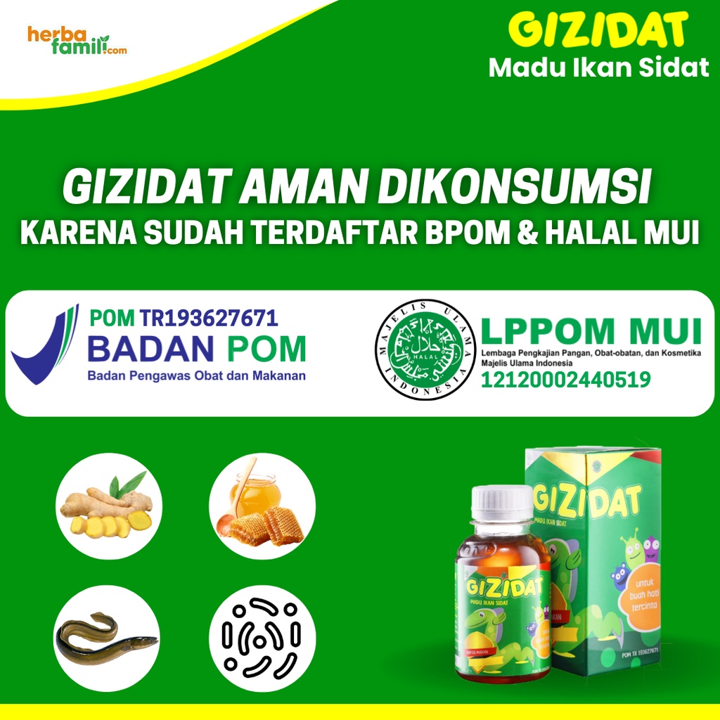 ORIGINAL Gizidat Madu Gemuk Anak - Madu Penambah Nafsu Makan Anak Tingkatkan Daya Tahan Tubuh