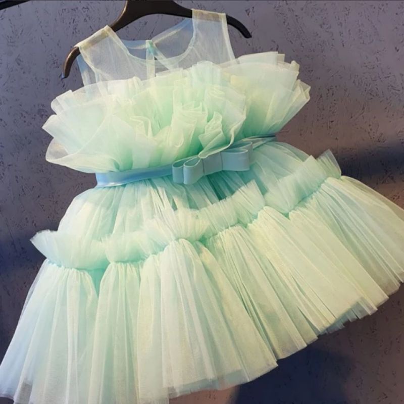 dress  jelita tutu princes baju anak perempuan pesta ulang tahun lebaran free bandana