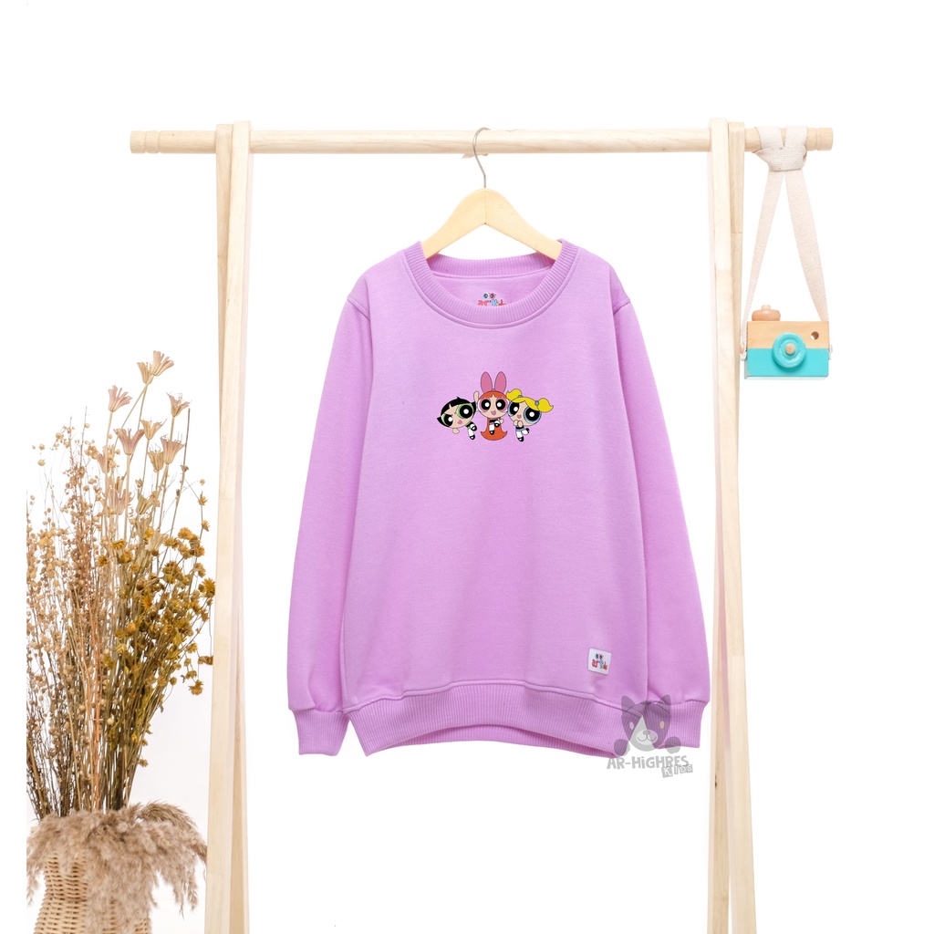 Crewneck Swetaer Anak Laki-laki / Perempuan Motif Karakter Anak by Arhighres Kids