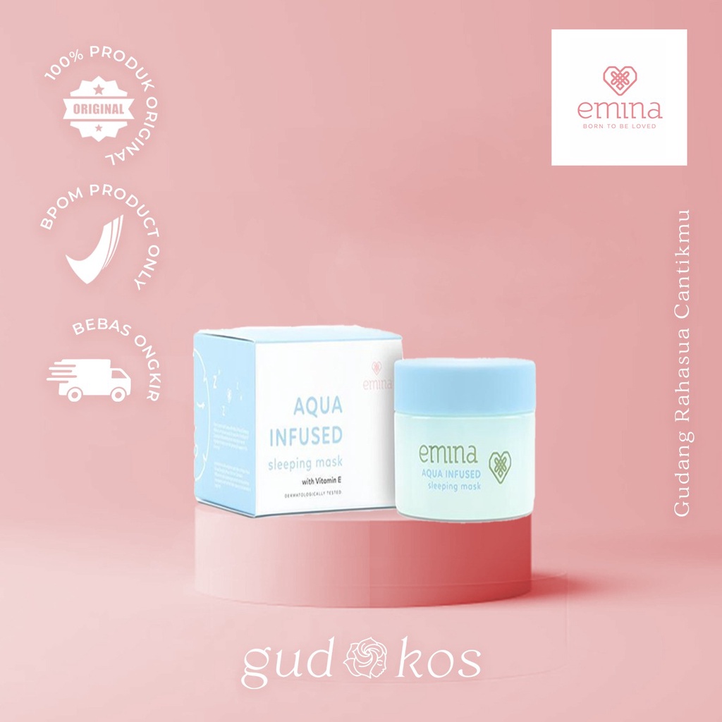 EMINA Aqua Infused Sleeping Mask - Masker Tidur + Vit E