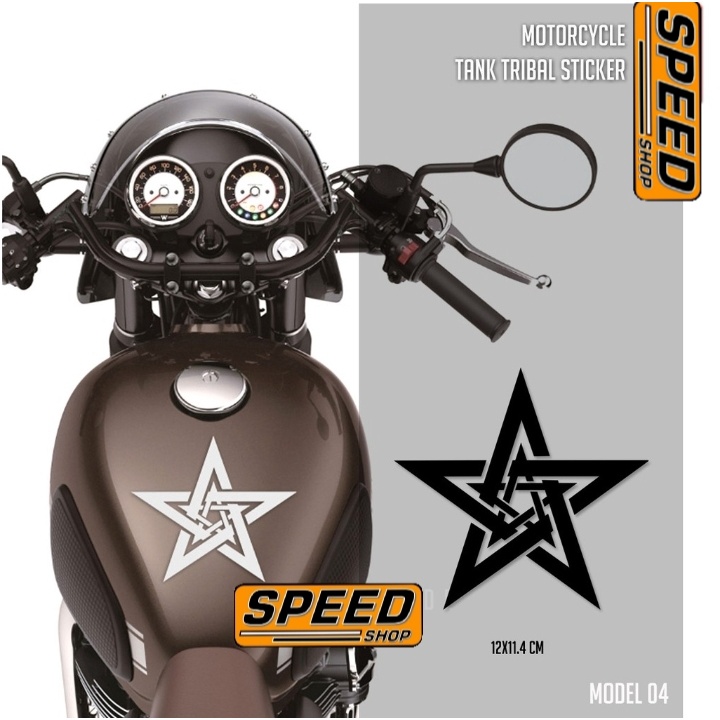 Sticker Custom Tangki Motor Classic Tribal w175 harley enfield triumph cb gs