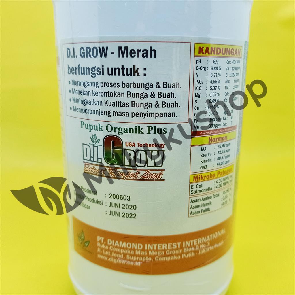 PUPUK ORGANIK PLUS DI GROW MERAH 1 LITER CAIR DIGROW