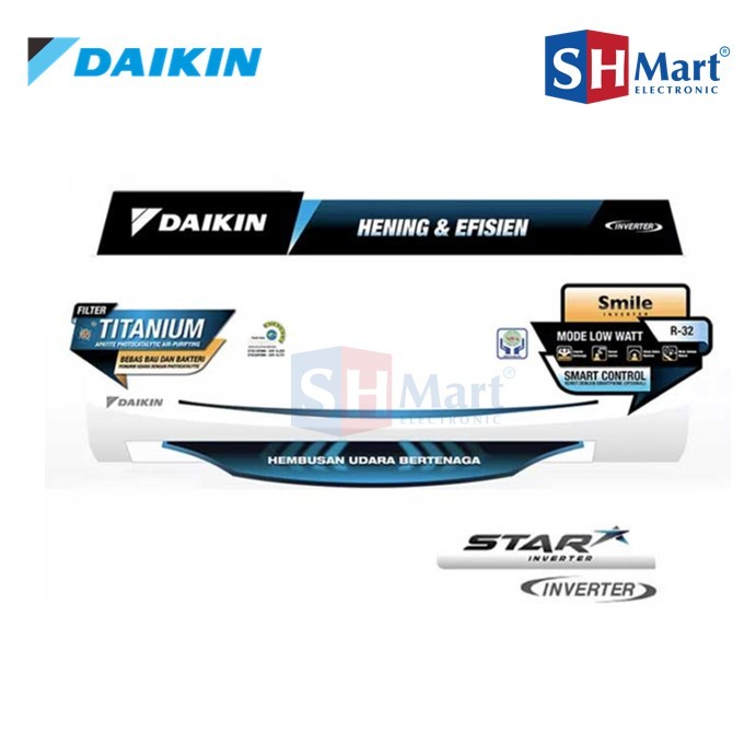 AC DAIKIN 1 PK FTKC-25TVM4 / FTKC25TVM4 STAR INVERTER 25TVM4 GARANSI RESMI (MEDAN)