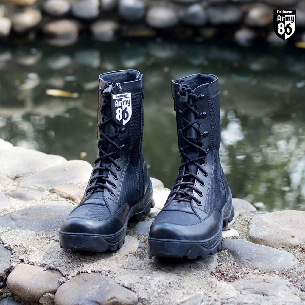 SEPATU PDL ARMY 86 JTN BAHAN KULIT SAPI ASLI SEPATU PDL DINAS LAPANGAN TNI POLRI SECURITY SATPAM