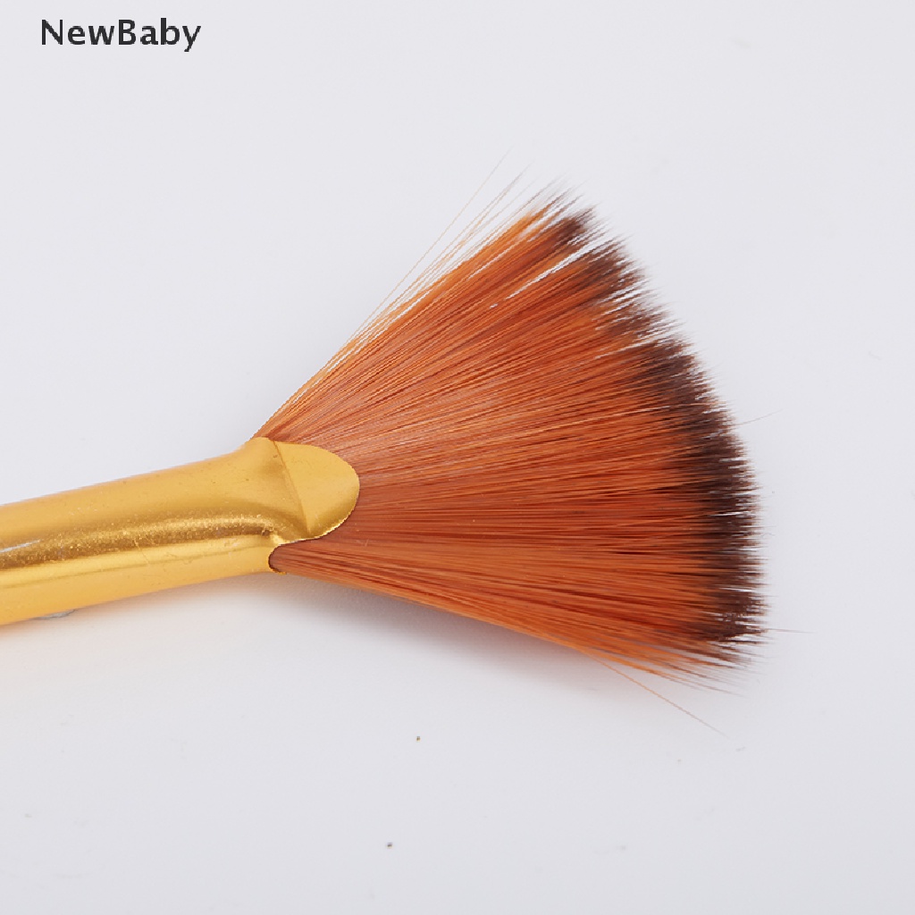 Newbaby 6Pcs / Set Kuas Cat Air / Akrilik Bentuk Kipas Bahan Nilon Untuk Sekolah