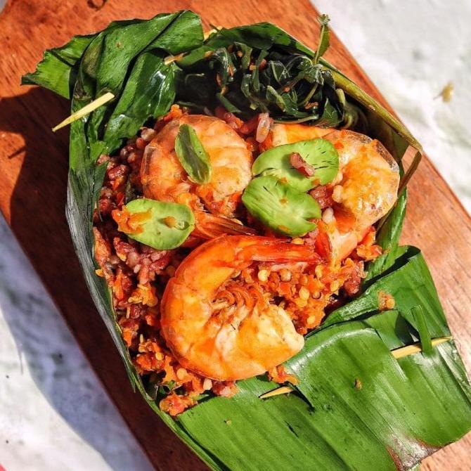 

[COD] Nasi bakar udang pete tersedia level pedas biasa,sedang,mampus [COD]
