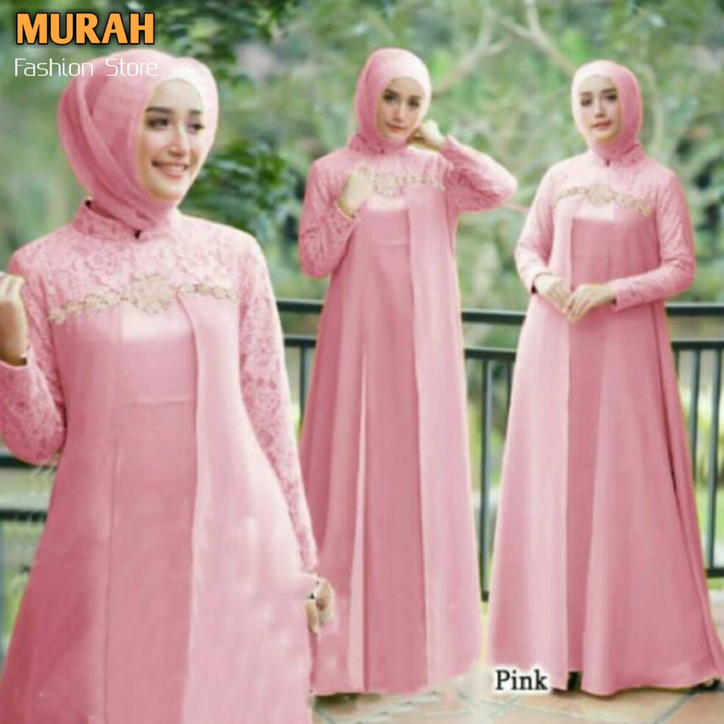 Busana Muslim Gamis Murah Gaun Pesta Muslimah Baju Pesta Wanita Kondangan Mewah Kekinian 2020 2021