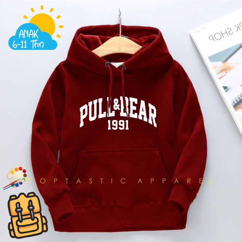 Jaket Distro Sweater Hoodie anak Laki-laki perempuan LOGO BORDIR FLEECE TEBAL