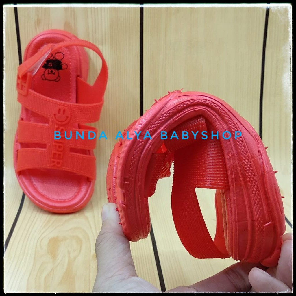 Sendal Anak Perempuan Tali Gladiator 3 4 5 6 7 Tahun Elastis Size 24 - 35 - Sendal Anak Cewek Tali MERAH Alas Karet Anti Licin