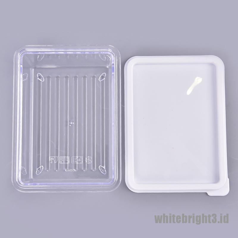 ❤White3 Warna Putih❤ Kotak Penyimpanan Makanan Pangsit Bahan Plastik Untuk Kulkas