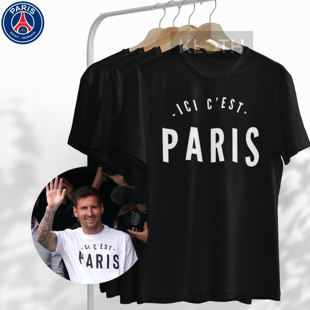 Kaos Bola Messi PSG PARIS Cotton 24s Premium Bisa Upgrade Lengan Panjang