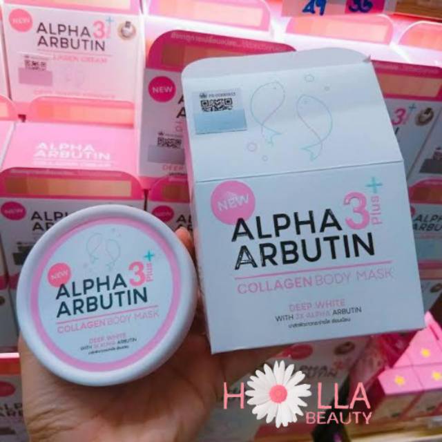 Alpha Arbutin 3 Collagen Whitening Bodymask Masker Badan Original Shopee Indonesia