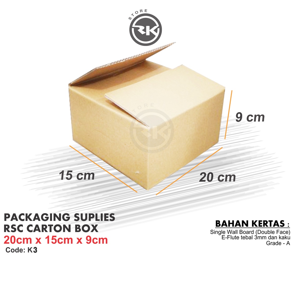 

Kode K3 | Kardus Box Kecil Uk. 20x15x9 cm | Karton Box untuk Packing Online Shop | Murah dan Berkualitas | Kardus | Dus Packing | Terlaris