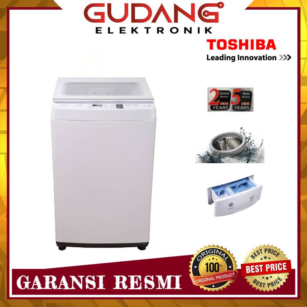 MESIN CUCI 1 TABUNG TOSHIBA AW-J800AN 7KG TOPLOAD TOSHIBA AWJ800AN
