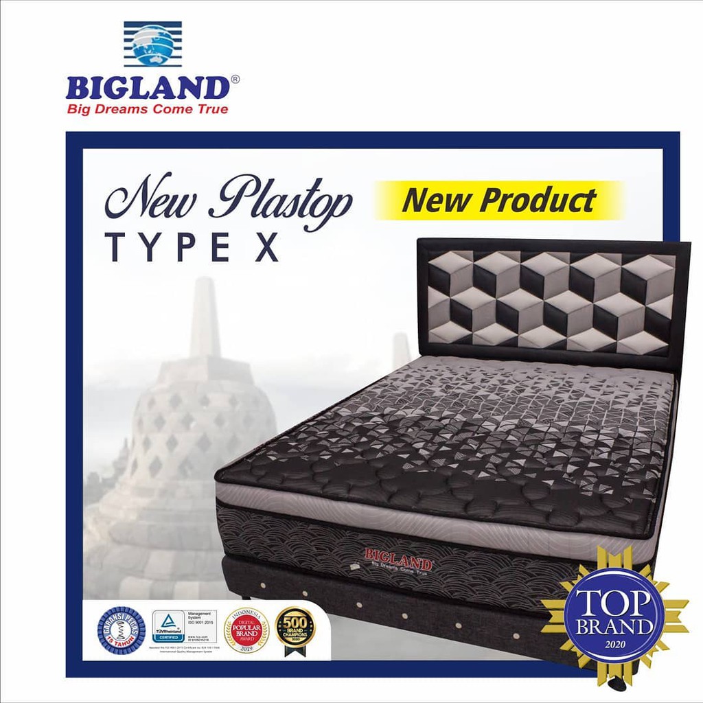 PROMO Springbed Set Bigland Plastop X ukuran 160x200