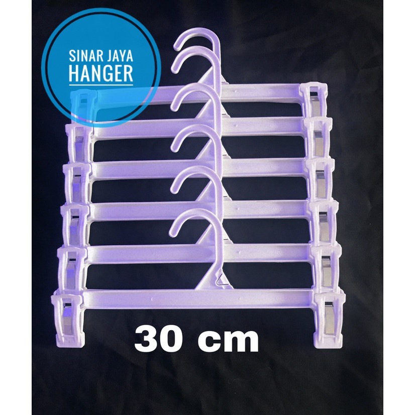 Hanger Jepit Dewasa 30cm Plastik / Gantungan Jepit Celana Dewasa 30cm