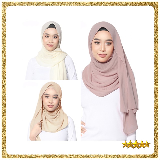 PASHMINA PLISKET PREMIUM JUMBO CERUTY BABY DOLL airflow crinkle prisket A45 ZIOSCARF