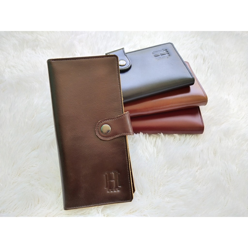 Dompet Panjang Lipat Kulit Asli Pria Wanita - Leather Wallet Logma